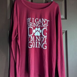Dog Lover's Red Long Sleeve Shirt